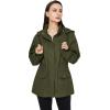WenVen Women’s Cotton Military Jacket Lightweight Casual Anorak Coat with Hood