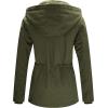 WenVen Women’s Cotton Military Jacket Lightweight Casual Anorak Coat with Hood