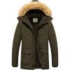WenVen Men’s Hooded Warm Coat Winter Parka Jacket(Army Green)