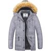 WenVen Men’s Hooded Warm Coat Winter Parka Jacket(Charcoal Heather)