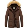 WenVen Men’s Hooded Warm Coat Winter Parka Jacket(Coffee)