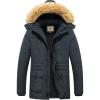 WenVen Men’s Hooded Warm Coat Winter Parka Jacket(Grey)
