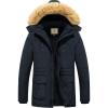 WenVen Men’s Hooded Warm Coat Winter Parka Jacket(Navy)