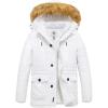 WenVen Men’s Hooded Warm Coat Winter Parka Jacket(White)