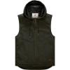 WenVen Men’s Quilted Lined Multi Pockets Casual Vest with Hood(Army Green)