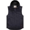WenVen Men’s Quilted Lined Multi Pockets Casual Vest with Hood(Grey)