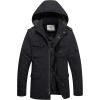 WenVen Men’s Winter Military Thicken Parka Jacket Warm Coat with Removable Hood(Grey)