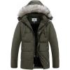 WenVen Men’s Winter Puffer Coat Thicken Winter Warm Padded Jacket with Hood(Army Green)