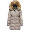 WenVen Women’s Winter Long Puffer Coat Parka Jacket with Faux Fur Removable Hood(Khaki)