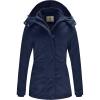 WenVen Women’s Winter Warm Thicken Military Parka Jacket with Removable Hood(Navy)