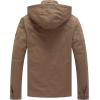 WenVen Men’s Casual Canvas Cotton Jacket Hooded Military Utility Jacket(Camel)