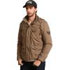 WenVen Men’s Casual Canvas Cotton Jacket Hooded Military Utility Jacket(Camel)