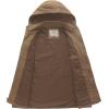 WenVen Men’s Casual Canvas Cotton Jacket Hooded Military Utility Jacket(Camel)