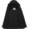 WenVen Men’s Casual Canvas Cotton Jacket Hooded Military Utility Jacket(Dark Black)