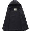 WenVen Men’s Casual Canvas Cotton Jacket Hooded Military Utility Jacket(Dark Grey)