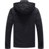 WenVen Men’s Casual Canvas Cotton Jacket Hooded Military Utility Jacket(Dark Grey)