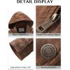 WenVen Men’s Casual Canvas Cotton Jacket Hooded Military Utility Jacket(Deep Brown)