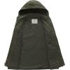 WenVen Men’s Casual Canvas Cotton Jacket Hooded Military Utility Jacket(Military Green)