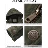 WenVen Men’s Casual Canvas Cotton Jacket Hooded Military Utility Jacket(Military Green)