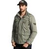 WenVen Men’s Casual Canvas Cotton Jacket Hooded Military Utility Jacket(Olive)