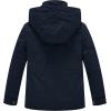 WenVen Boy’s & Girl’s Winter Warm Sherpa Lined Parka Coat with Removable Hood(Blue)