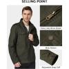 WenVen Men’s Casual Washed Cotton Military Jacket