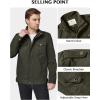 WenVen Men’s Casual Washed Cotton Military Jacket