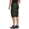 WenVen Men’s Cotton Twill Cargo Shorts Classic Relaxed Fit- Reg and Big & Tall Sizes(Army Green)