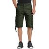 WenVen Men’s Cotton Twill Cargo Shorts Classic Relaxed Fit- Reg and Big & Tall Sizes(Army Green)