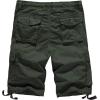 WenVen Men’s Cotton Twill Cargo Shorts Classic Relaxed Fit- Reg and Big & Tall Sizes(Army Green)
