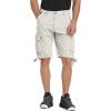 WenVen Men’s Cotton Twill Cargo Shorts Classic Relaxed Fit- Reg and Big & Tall Sizes(Beige)