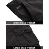 WenVen Men’s Cotton Twill Cargo Shorts Classic Relaxed Fit- Reg and Big & Tall Sizes(Black)