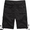 WenVen Men’s Cotton Twill Cargo Shorts Classic Relaxed Fit- Reg and Big & Tall Sizes(Black)