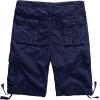WenVen Men’s Cotton Twill Cargo Shorts Classic Relaxed Fit- Reg and Big & Tall Sizes(Blue)