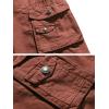 WenVen Men’s Cotton Twill Cargo Shorts Classic Relaxed Fit- Reg and Big & Tall Sizes(Brick Red)