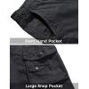WenVen Men’s Cotton Twill Cargo Shorts Classic Relaxed Fit- Reg and Big & Tall Sizes(Charcoal)