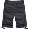 WenVen Men’s Cotton Twill Cargo Shorts Classic Relaxed Fit- Reg and Big & Tall Sizes(Charcoal)