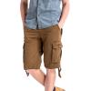 WenVen Men’s Cotton Twill Cargo Shorts Classic Relaxed Fit- Reg and Big & Tall Sizes(Coffee)