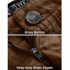 WenVen Men’s Cotton Twill Cargo Shorts Classic Relaxed Fit- Reg and Big & Tall Sizes(Coffee)