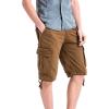 WenVen Men’s Cotton Twill Cargo Shorts Classic Relaxed Fit- Reg and Big & Tall Sizes(Coffee)