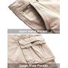WenVen Men’s Cotton Twill Cargo Shorts Classic Relaxed Fit- Reg and Big & Tall Sizes(Dark Khaki)