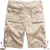 WenVen Men’s Cotton Twill Cargo Shorts Classic Relaxed Fit- Reg and Big & Tall Sizes(Dark Khaki)