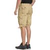 WenVen Men’s Cotton Twill Cargo Shorts Classic Relaxed Fit- Reg and Big & Tall Sizes(Khaki)