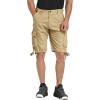 WenVen Men’s Cotton Twill Cargo Shorts Classic Relaxed Fit- Reg and Big & Tall Sizes(Khaki)