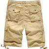 WenVen Men’s Cotton Twill Cargo Shorts Classic Relaxed Fit- Reg and Big & Tall Sizes(Khaki)