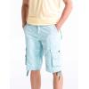 WenVen Men’s Cotton Twill Cargo Shorts Classic Relaxed Fit- Reg and Big & Tall Sizes(Skyblue)