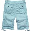 WenVen Men’s Cotton Twill Cargo Shorts Classic Relaxed Fit- Reg and Big & Tall Sizes(Skyblue)