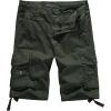 WenVen Men’s Cotton Twill Cargo Shorts Classic Relaxed Fit- Reg and Big & Tall Sizes(Army Green)