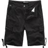 WenVen Men’s Cotton Twill Cargo Shorts Classic Relaxed Fit- Reg and Big & Tall Sizes(Black)