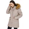 WenVen Women’s Winter Waterproof Thickened Puffer Parka Coat with Fur Hood(Camel)